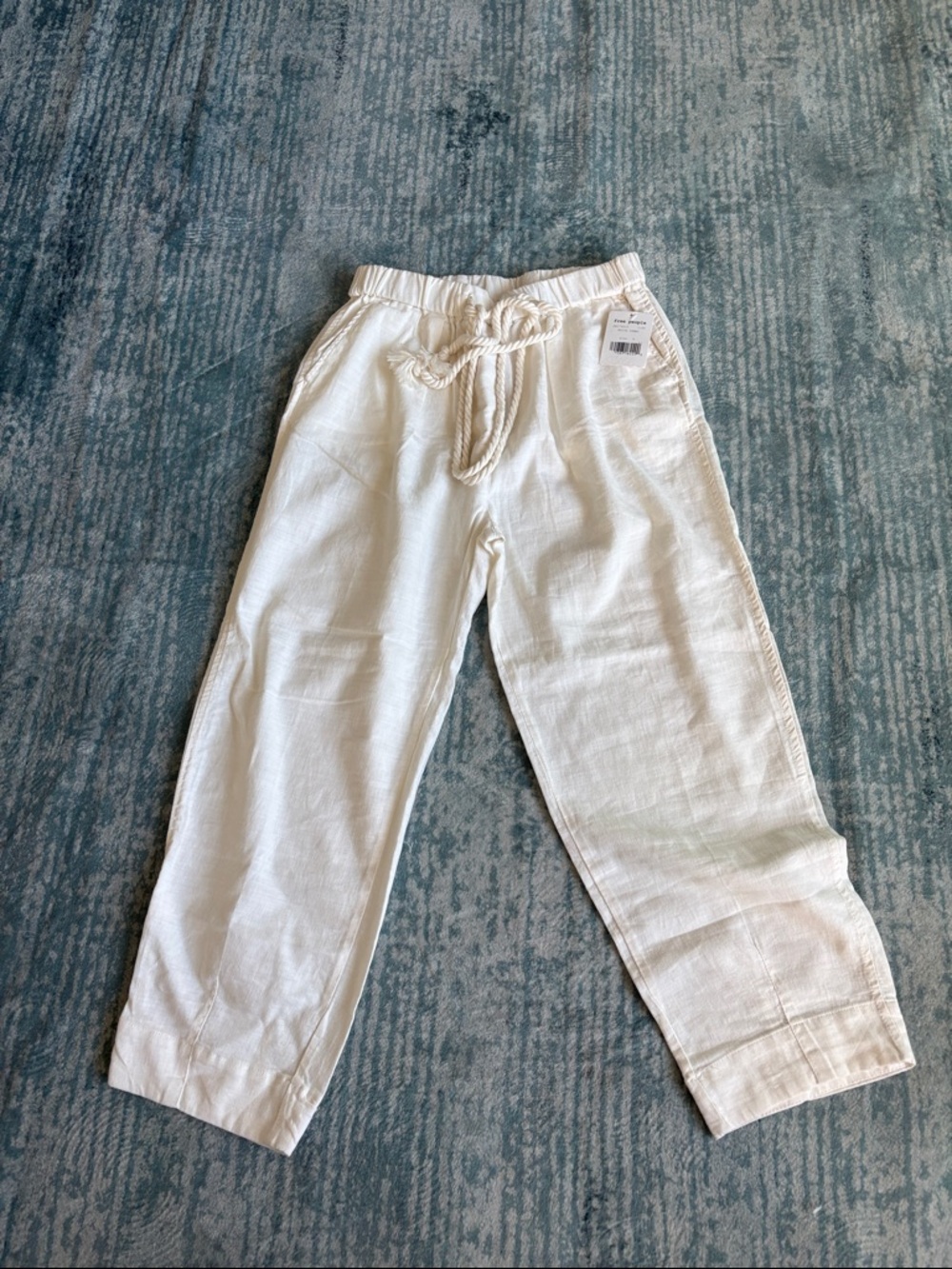 Free People women’s Drawstring cotton Linen Pants